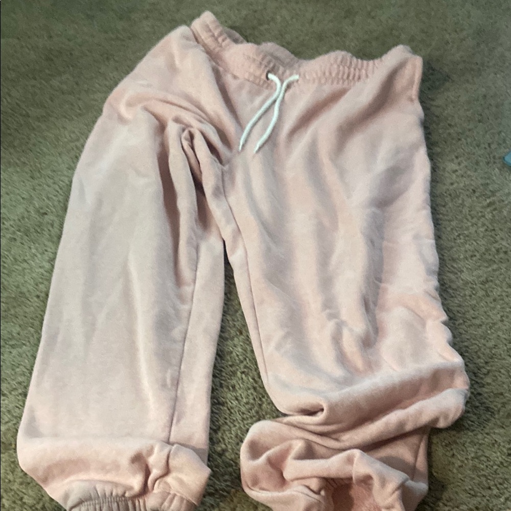 Old Navy Pink Joggers with Elastic Cuffs and Drawstring